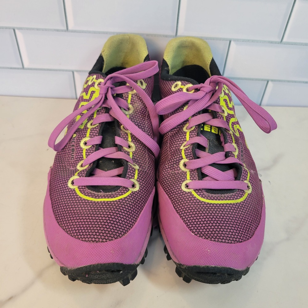 Icebug Womens Spirit4-L OLX Size 7 Purple Lime Studded Trail Running Shoes
